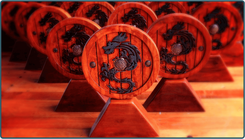 Trofeo en madera CNC