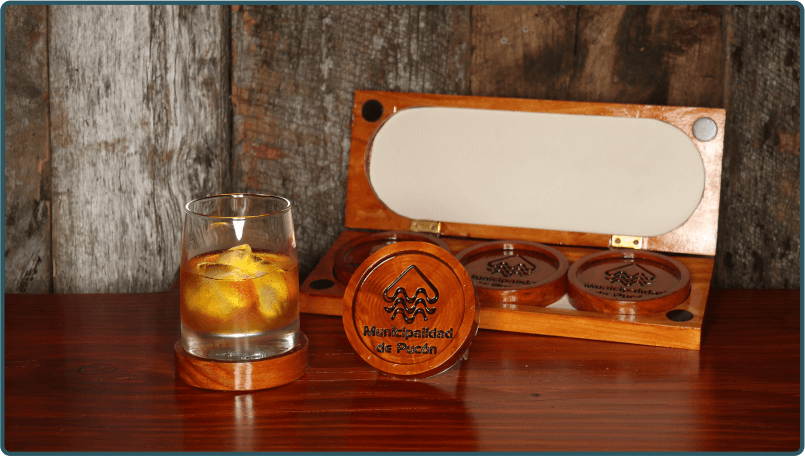 Posavasos  souvenir en madera CNC