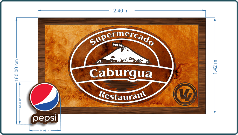 Letrero Caburgua Diseño