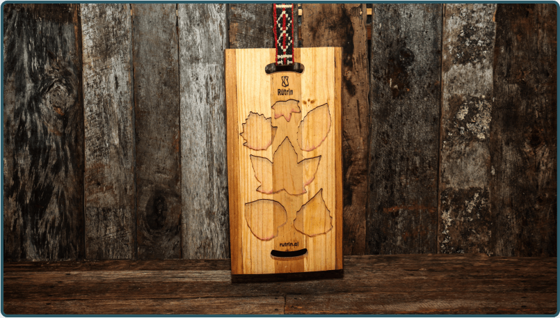 Tabla de madera diseño otoño