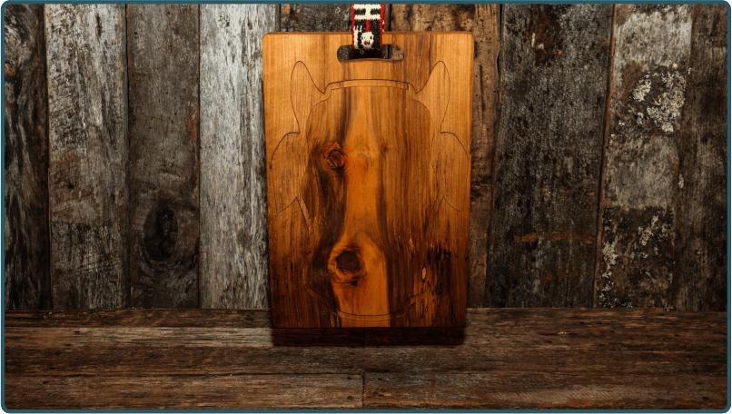 Tabla de madera asado en CNC