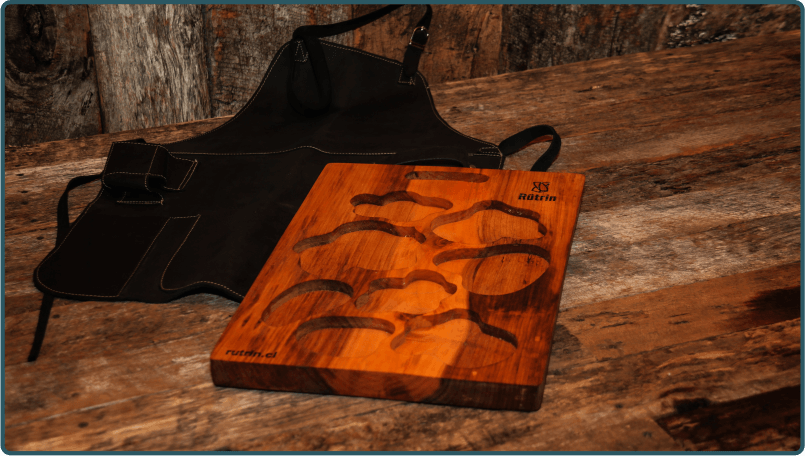 Tabla de madera para asado